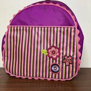 Colorful Kids Backpack with Floral Design American Girl Bitty Baby bag retired